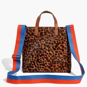 Madewell x Kule Zip-Top Transport Crossbody: Leopard Calf Hair Edition